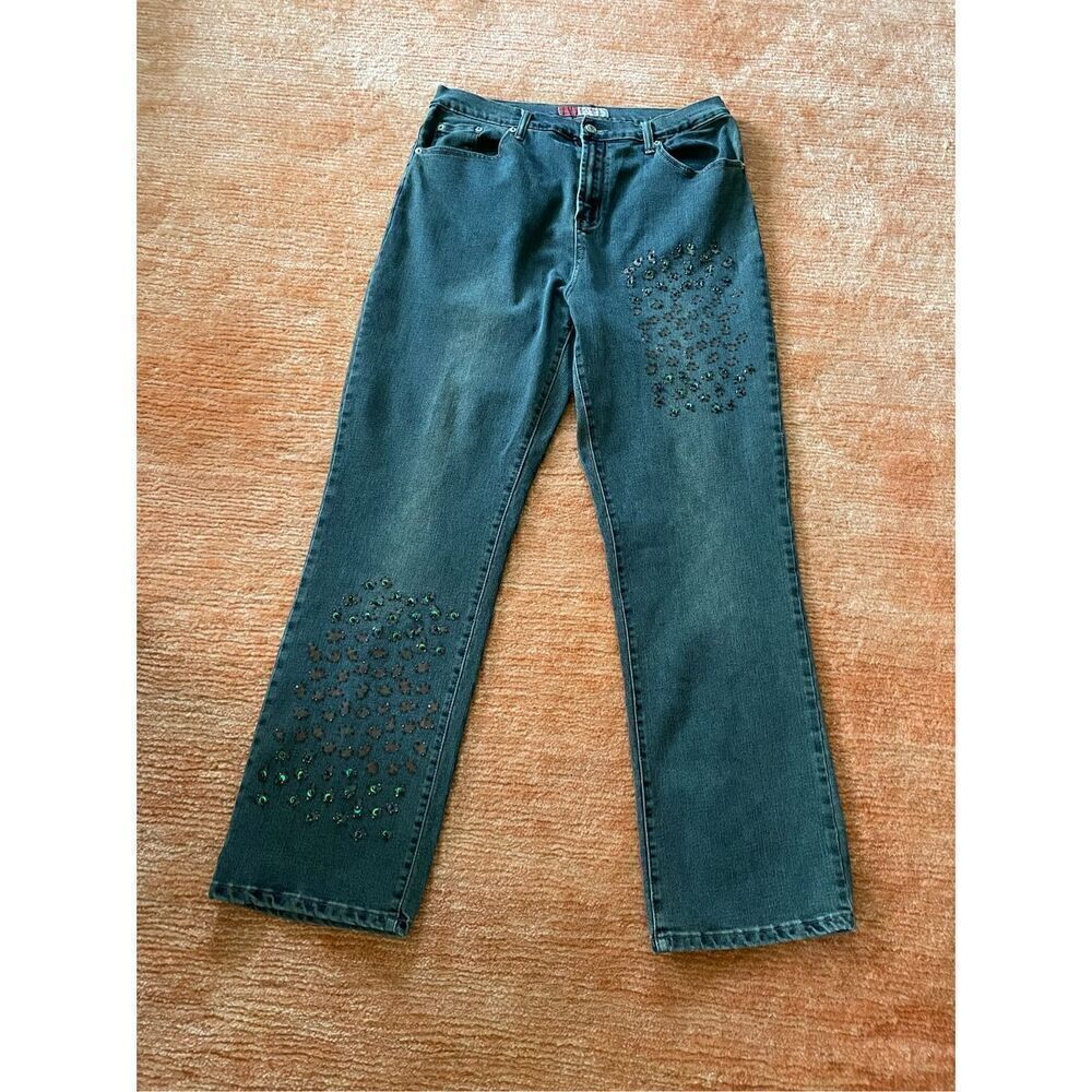 CJ JEANS strech women's jeans sequins